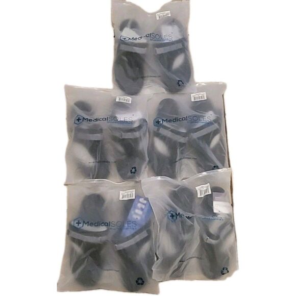 Lot of 5 NWT Soles Orthotic Flip Flop Sandals Black Women's Size 10 - Picture 8 of 9